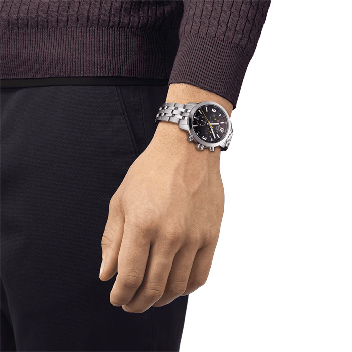 TISSOT PRC 200 Chronograph Black Dial Stainless Steel Men's Watch - Saffier  Juweliers