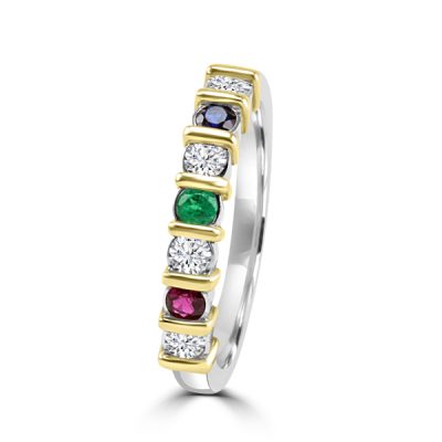 Huiscollectie Ring 14K Bicolor 0,36 Crt