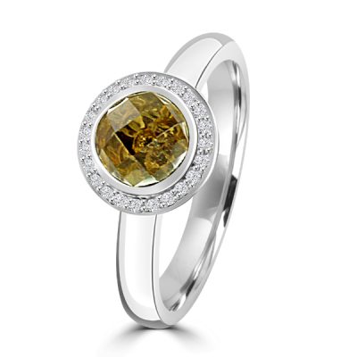 Huiscollectie Ring 14K Witgoud 0,07 Crt