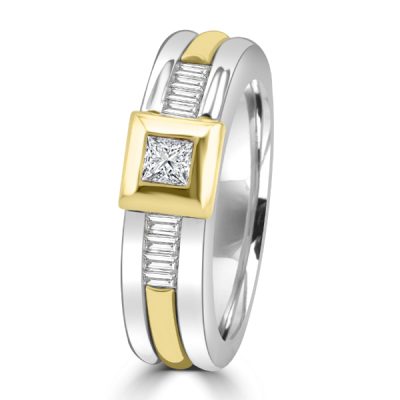 Huiscollectie Ring 18K Bicolor 0,77 Crt