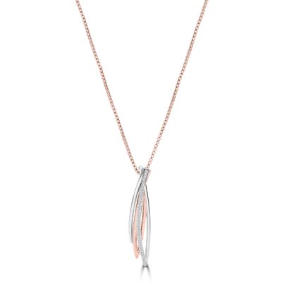 Huiscollectie Collier Met Hanger 14K Bicolor