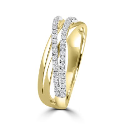 Huiscollectie Ring 14K Bicolor 0,26 Crt