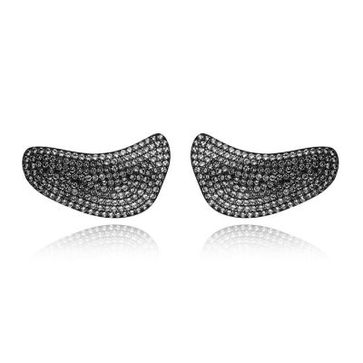 PIANEGONDA Clipea Silver and Black Earrings