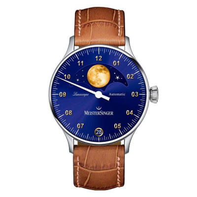 MEISTERSINGER Lunascope Sunburst Blue 40 mm