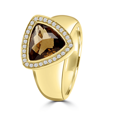 Huiscollectie Ring 14K Geelgoud 0,16 Crt