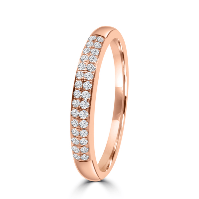 Huiscollectie Ring 14K Roségoud 0,24 Crt